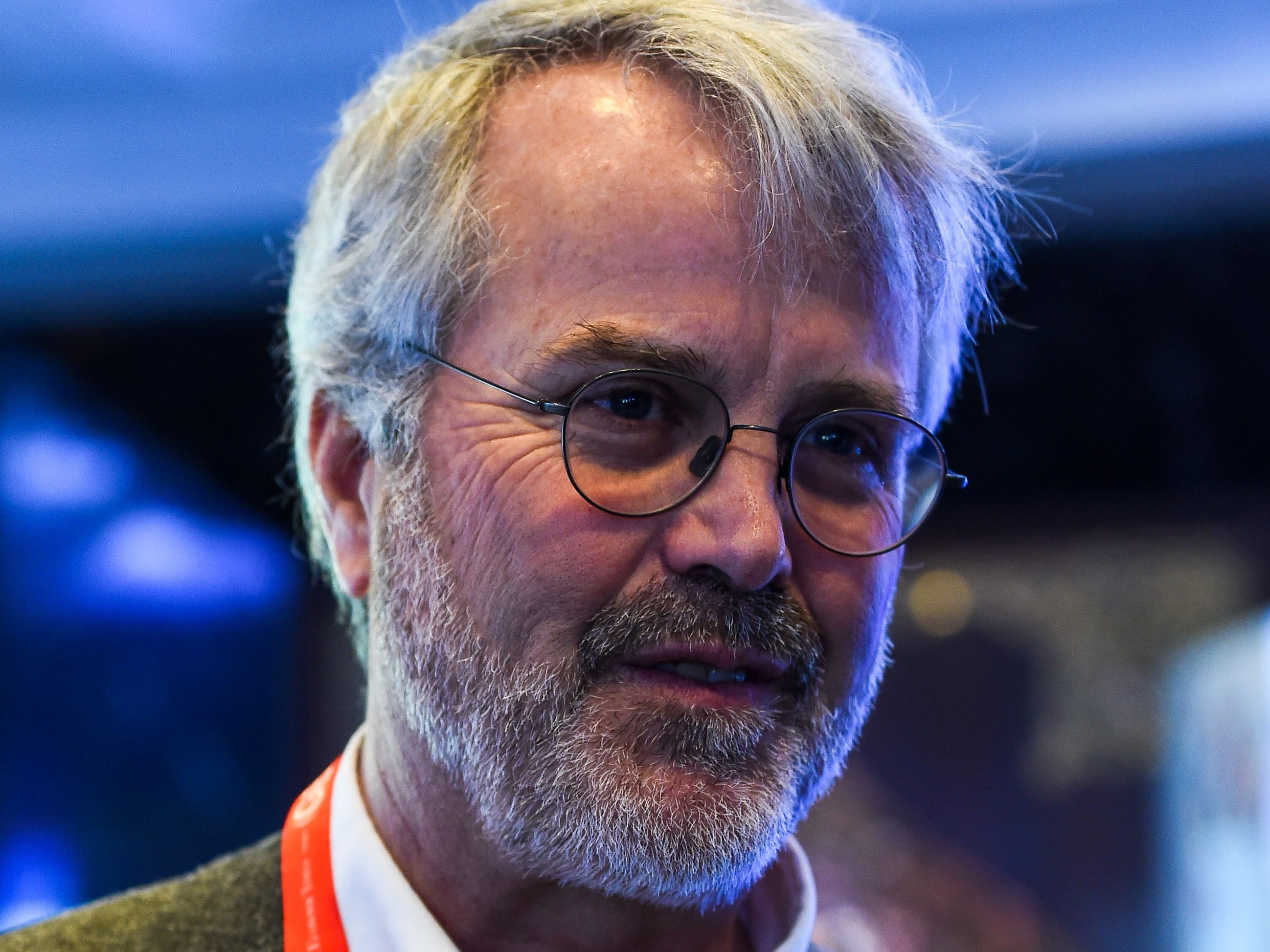 Tesla cofounder Martin Eberhard is pictured at the Global Business Summit in 2019.