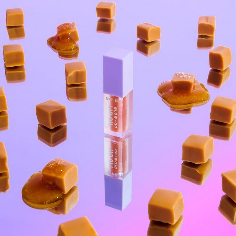 Sundays SPF lip oil in salted caramel