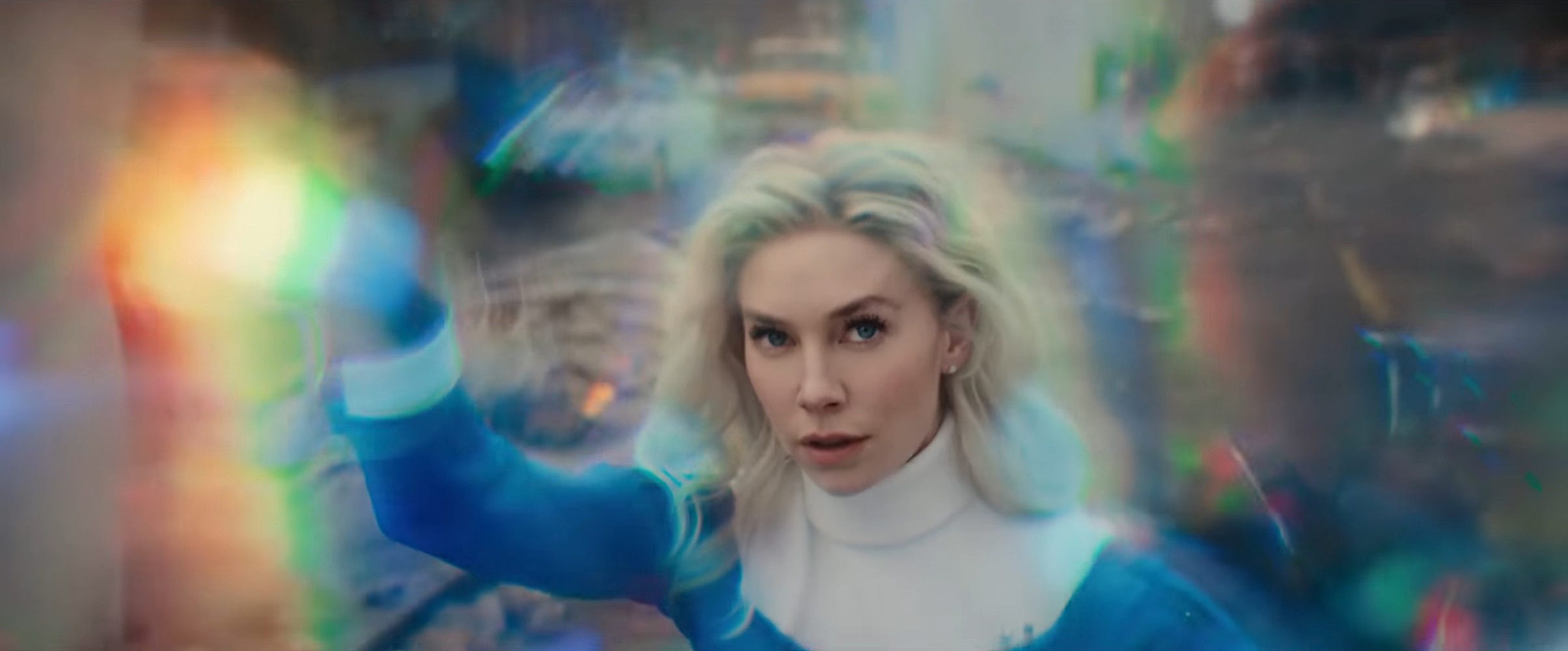 Vanessa Kirby as Sue Storm/Invisible Woman in "The Fantastic Four: First Steps."