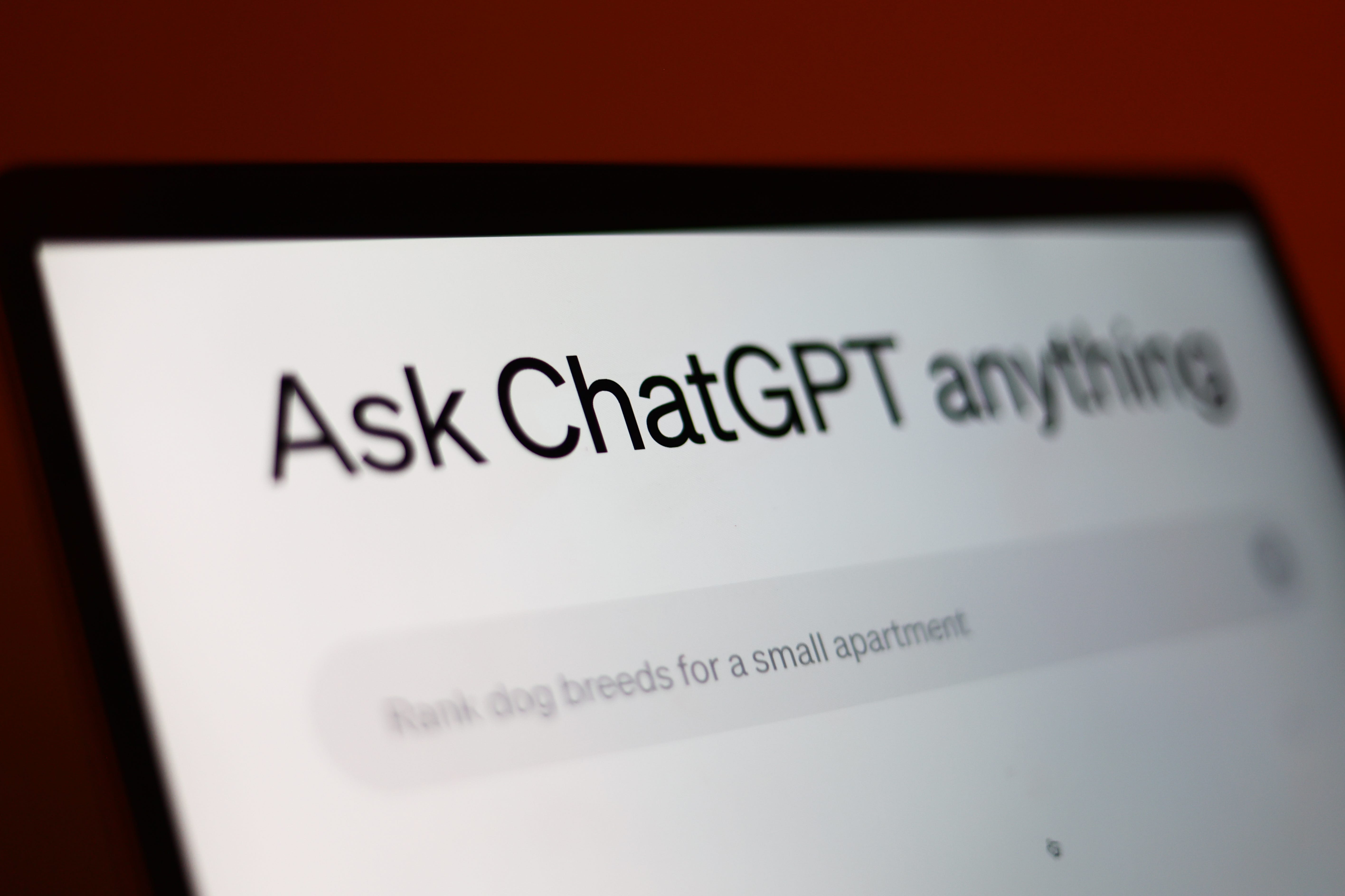 Photo of a computer with ChatGPT.