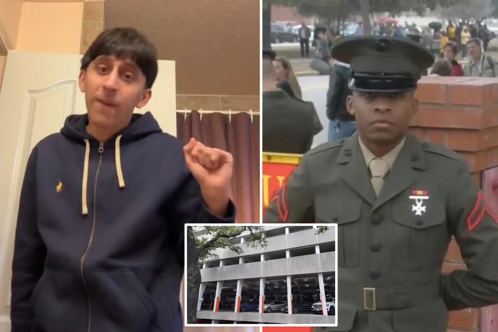 TikTokker, 22, allegedly shot and killed Marine veteran in front of his fiancée and 10-month-old infant: cops