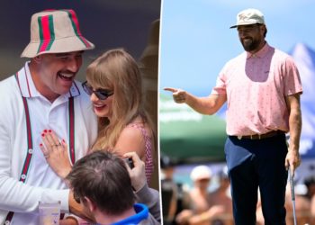 Travis Kelce gives adorable reaction to fan who calls Taylor Swift the ‘best girlfriend in the world’