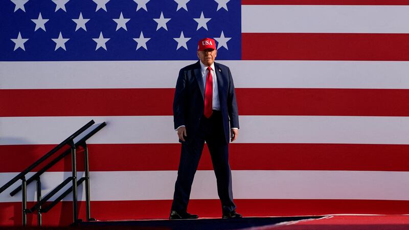 Donald Trump in Des Moines, Iowa, after the passage of the spending bill at the heart of his domestic agenda.