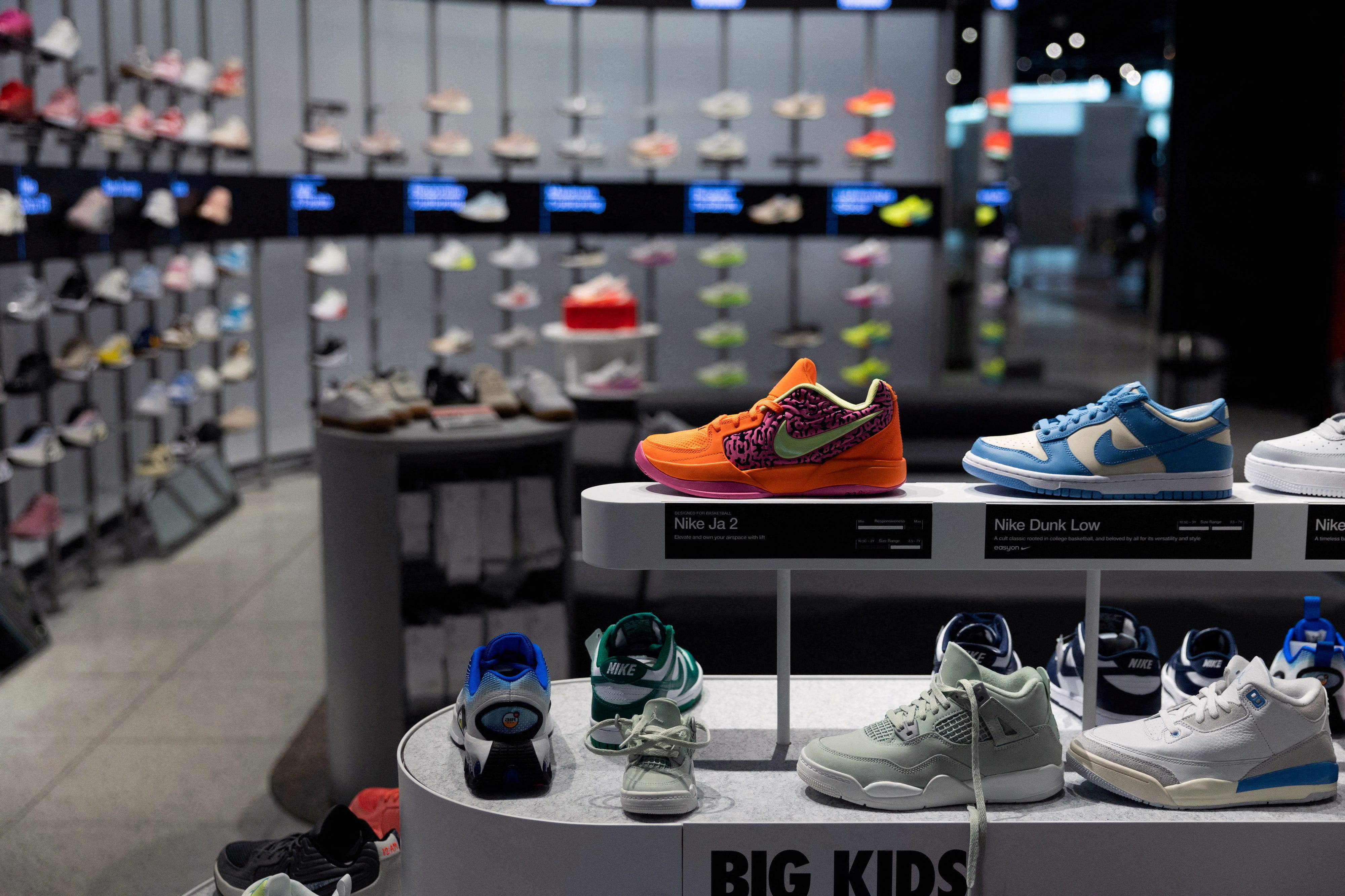 Nike shoes are seen in the King of Prussia Mall, in King of Prussia, Pennsylvania