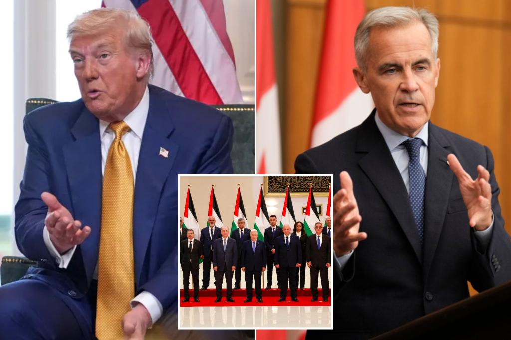 Trump says it’s hard to make deal with Canada for backing Palestinian statehood