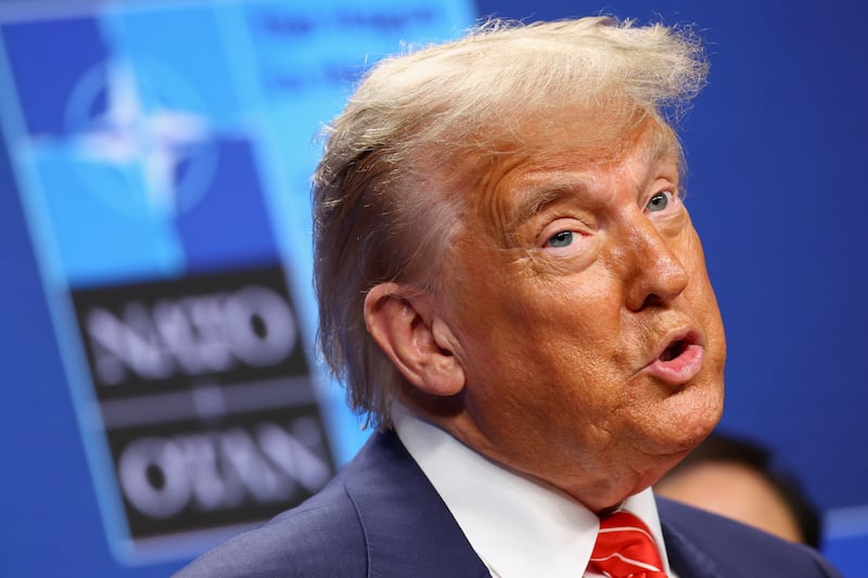 Donald Trump speaks during a press conference at the NATO summit in The Hague, Netherlands June 25, 2025.