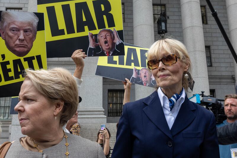 NEW YORK, NEW YORK - SEPTEMBER 6: E. Jean Carroll leaves the courthosue on September 6, 2024 in New York City. Both parties appear in court today as Trump's lawyers fight to overturn the jury's finding that he sexually abused E. Jean Carroll. (Photo by Alex Kent/Getty Images)
