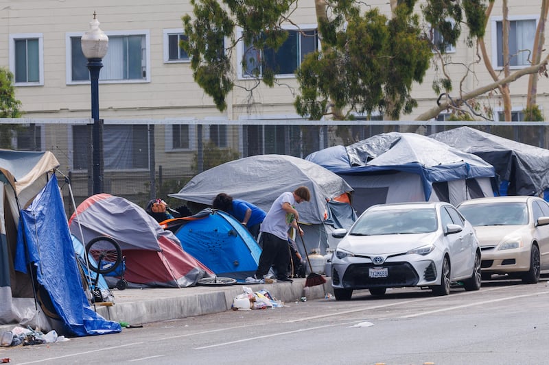Homeless encampment in San Francisco