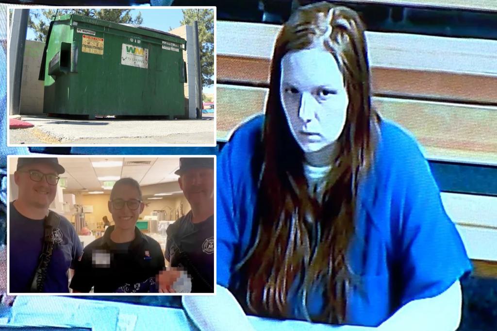 Twisted Nevada mom, 28, accused of tossing newborn in dumpster –said abandoning child in trash ‘was her best option’