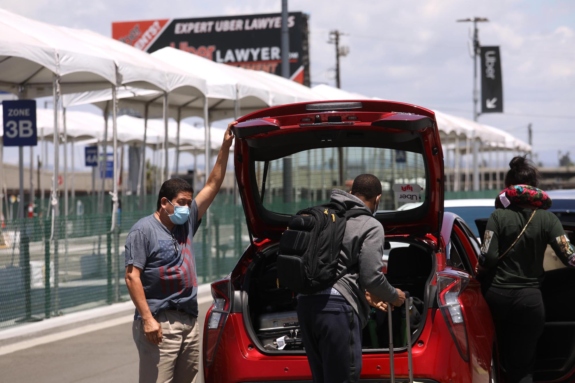LAX airport uber driver coronavirus
