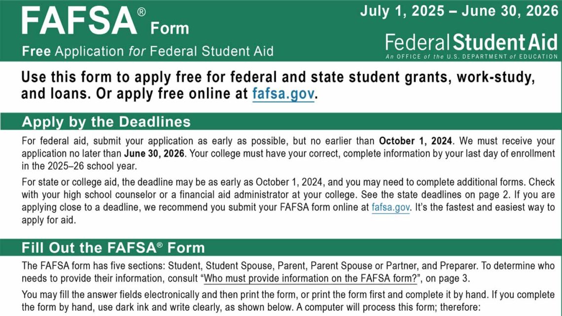 Valley students can get free help this weekend filling out FAFSA financial aid forms
