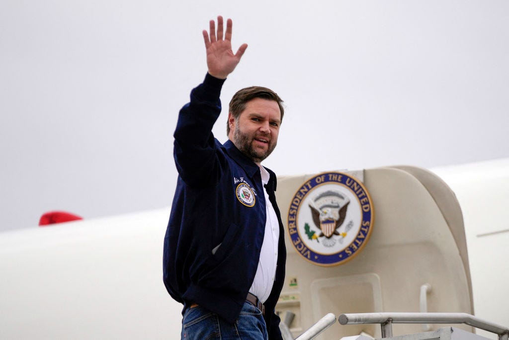 Vice President JD Vance on Air Force Two.