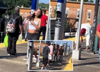 Vigilantes deliver street justice to brute who grabbed, attacked woman on NYC subway platform, dramatic video shows