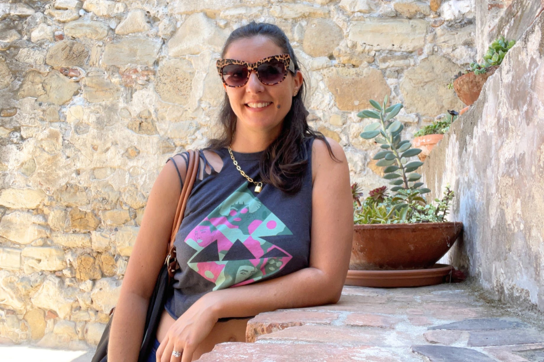 The writer on a solo trip in San Juan.