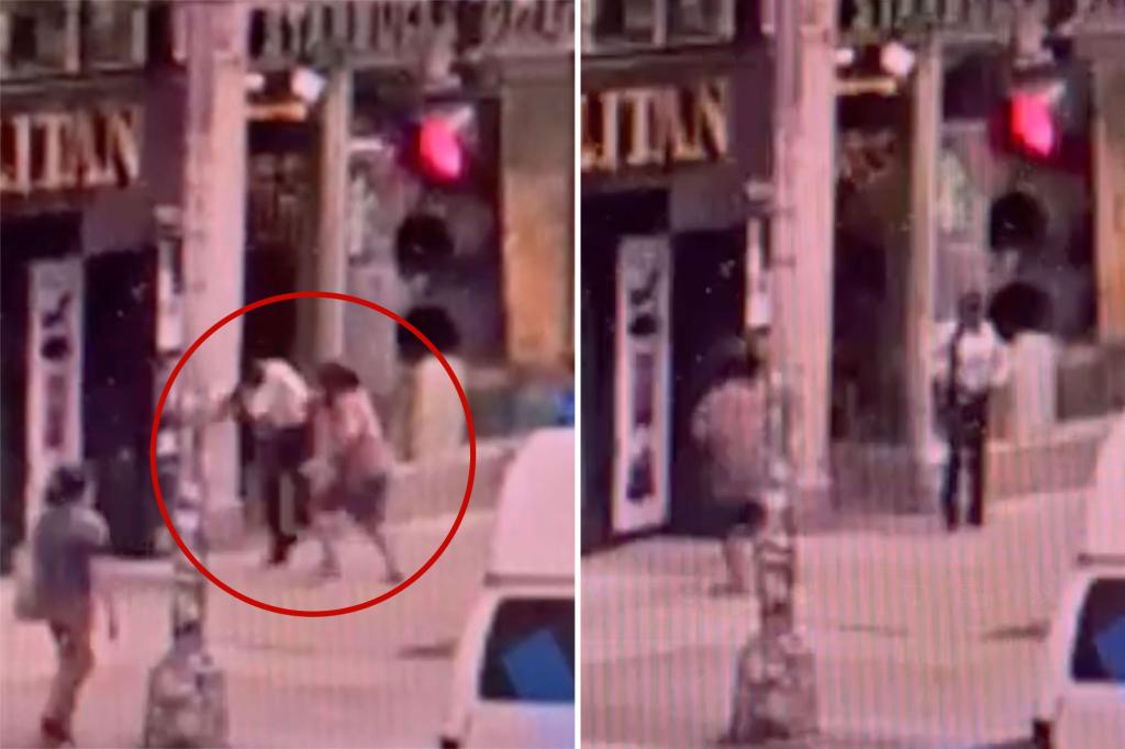 Wild video shows NYPD cop duke it out with brute during intense Starbucks brawl