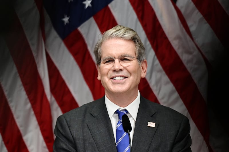 US Treasury Secretary Scott Bessent addresses a press conference in Rosenbad after the trade talks between the US and China concluded, in Stockholm, Sweden on July 29, 2025. (Photo by Magnus LEJHALL / TT News Agency / AFP) / Sweden OUT (Photo by MAGNUS LEJHALL/TT News Agency/AFP via Getty Images)