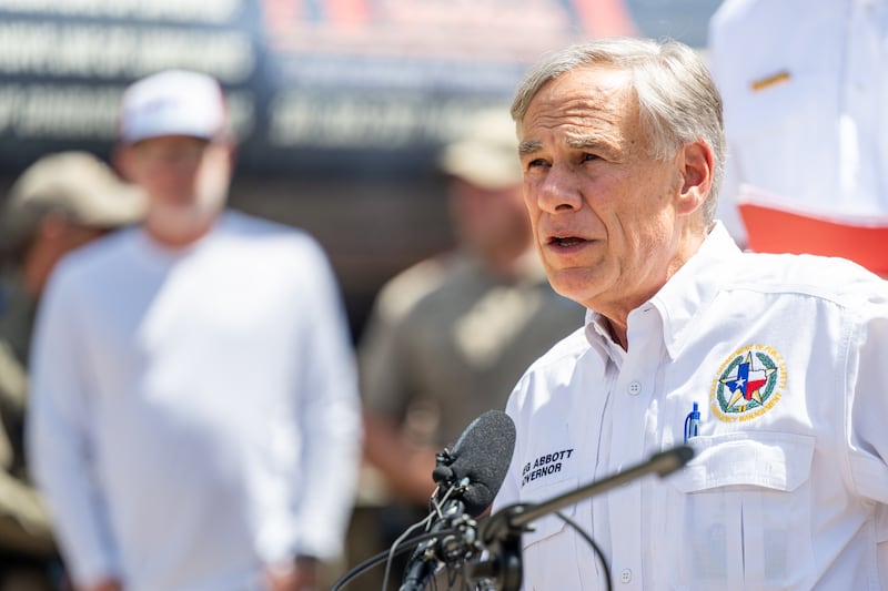 HUNT, TEXAS - JULY 08: Gov. Greg Abbott speaks at a news conference on July 08, 2025 in Hunt, Texas. Gov. Abbott announced more than 160 people still missing after deadly floods early Friday. Last week, heavy rainfall caused severe flash flooding along the Guadalupe River in central Texas, leaving more than 100 people reported dead, including children attending Camp Mystic. (Photo by Brandon Bell/Getty Images)