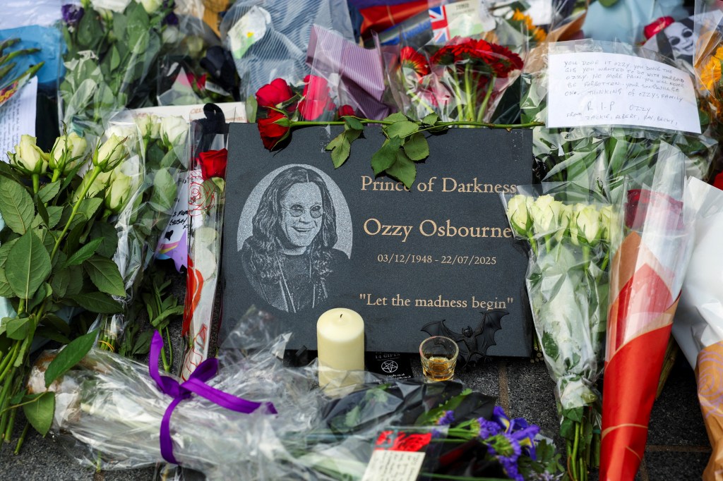 Ozzy Osbourne memorial in July 2025
