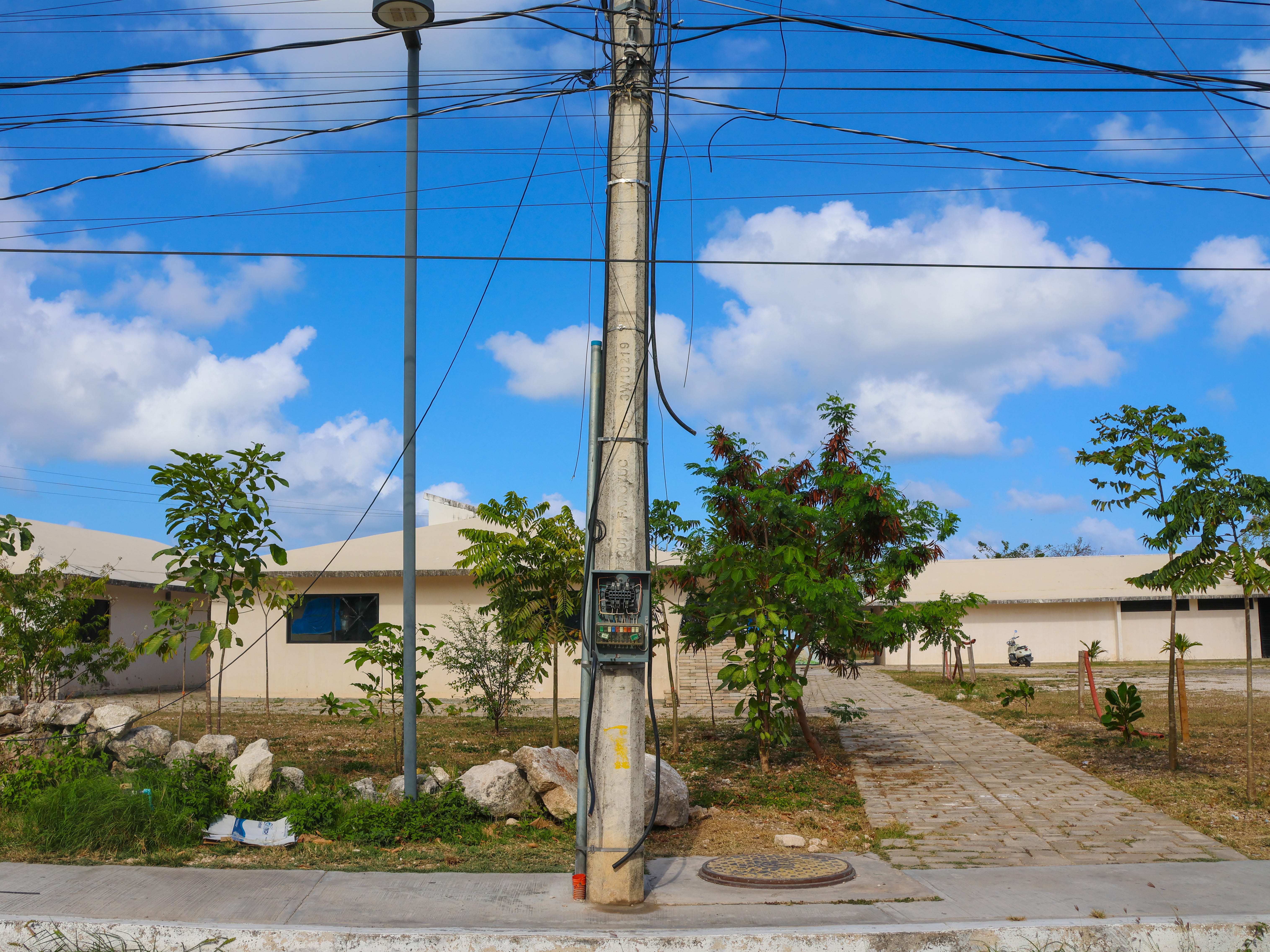 Power lines in Tulum.