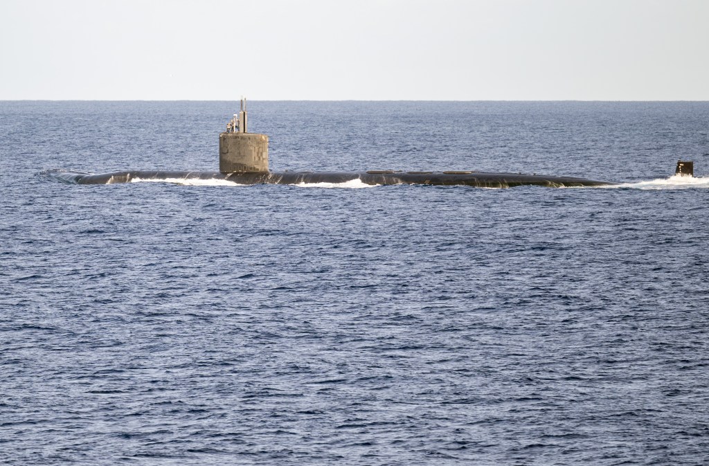 Submarine at the RIMPAC military exercise in Pearl Harbor.