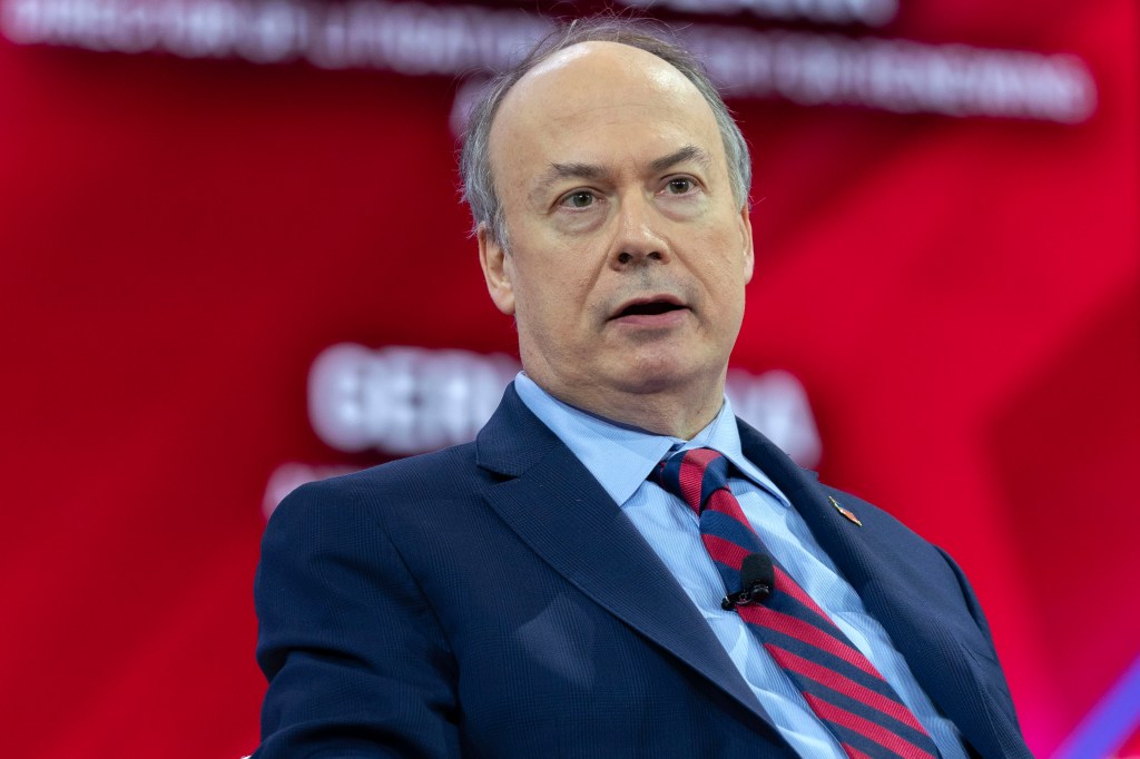 Photo of Jeffrey Clark speaking.