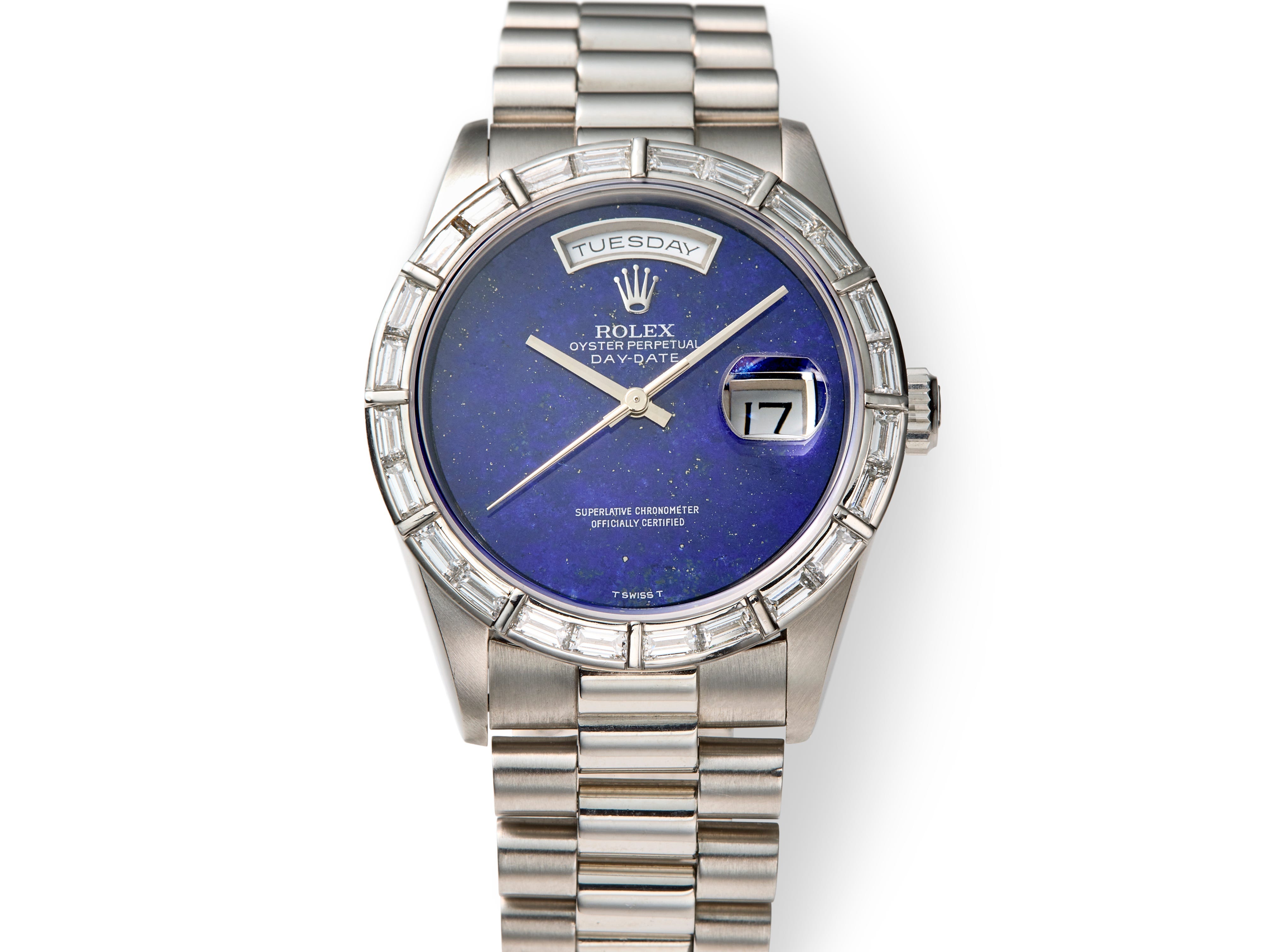 Rolex Day-Date Ref. 18366 "Platinum Baguette Lapis Lazuli"