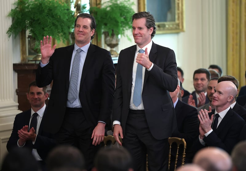 Tyler and Cameron Winklevoss.