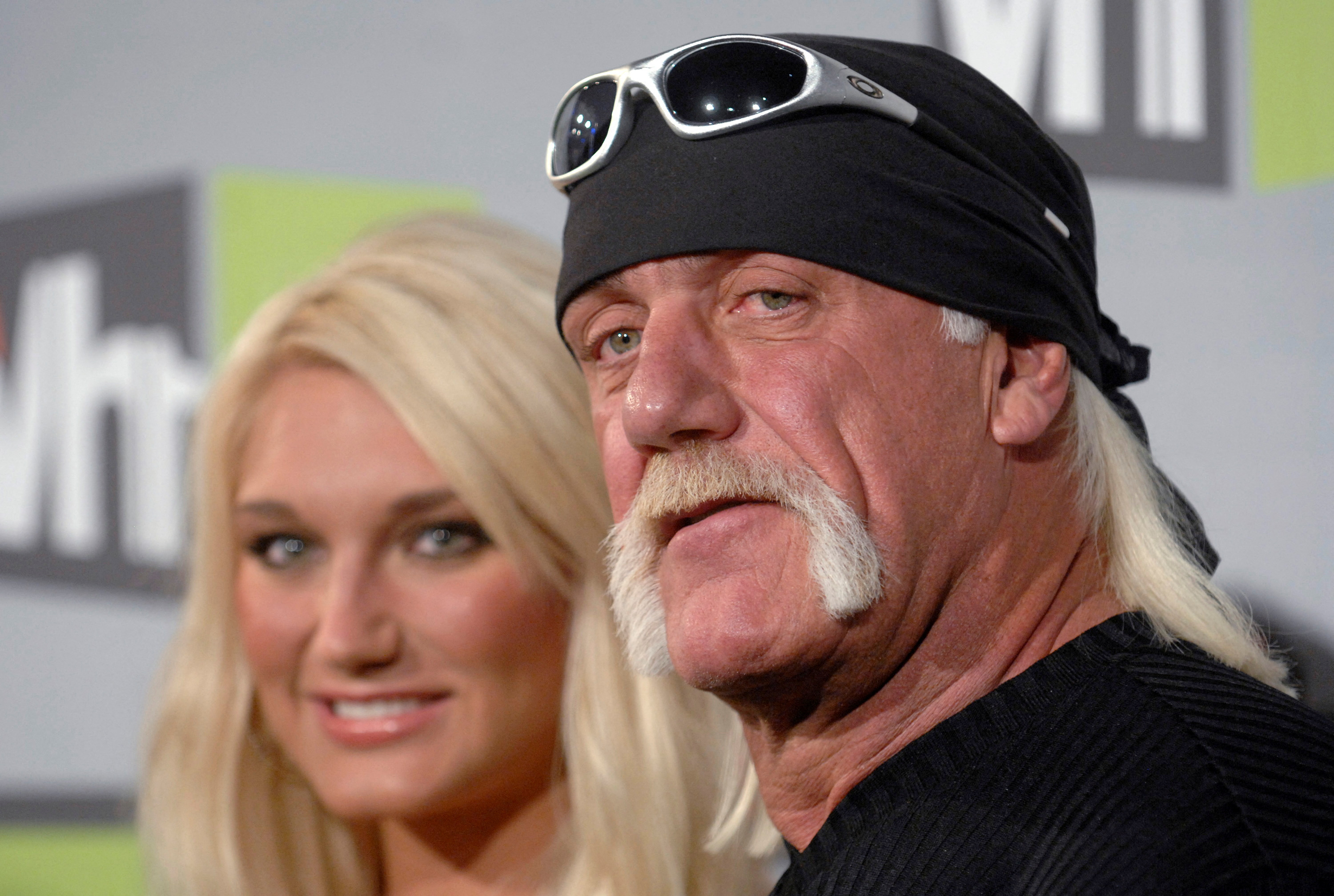 Hulk and Brooke Hogan in a close up. 