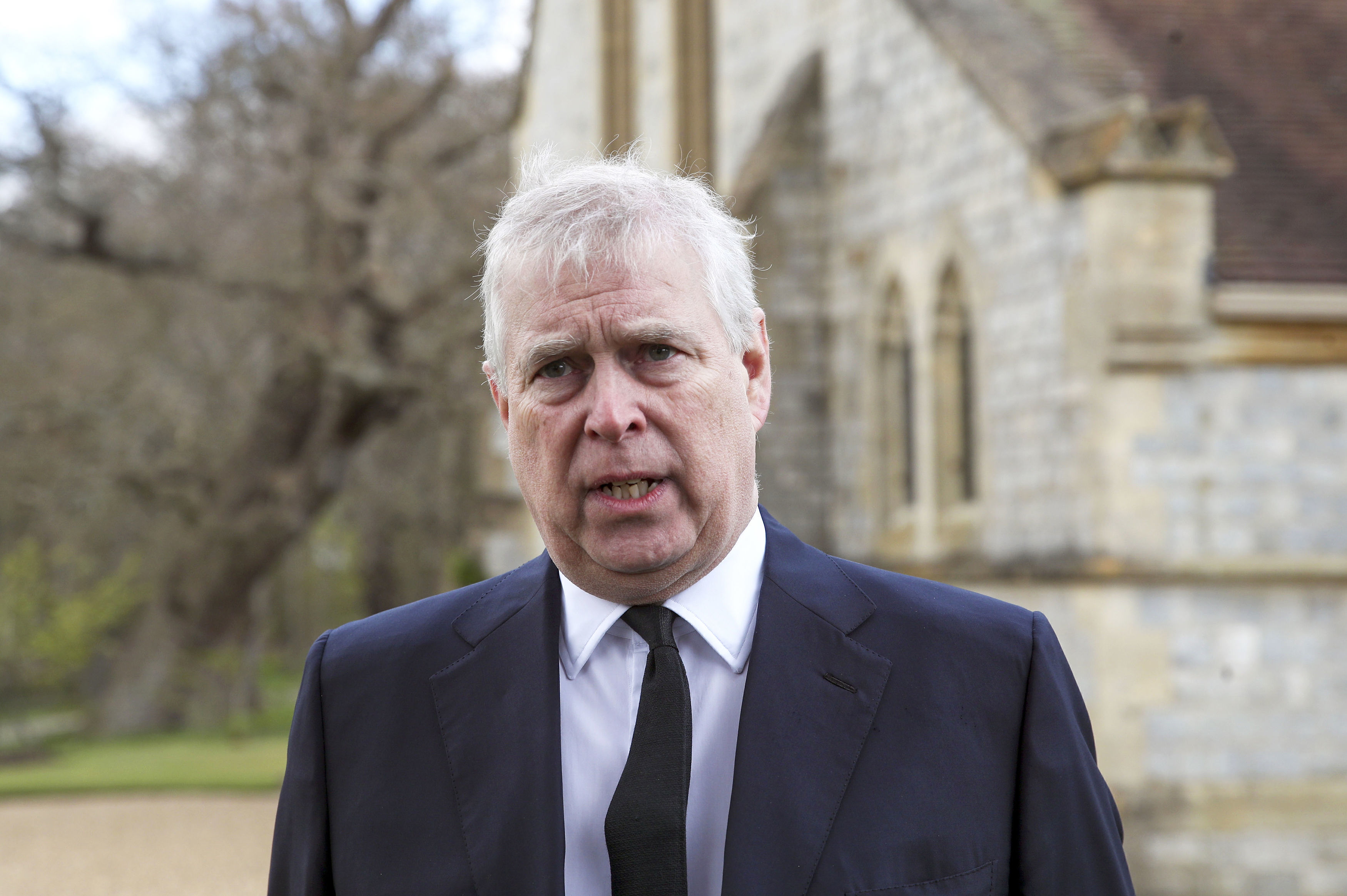 Prince Andrew outdoors. 