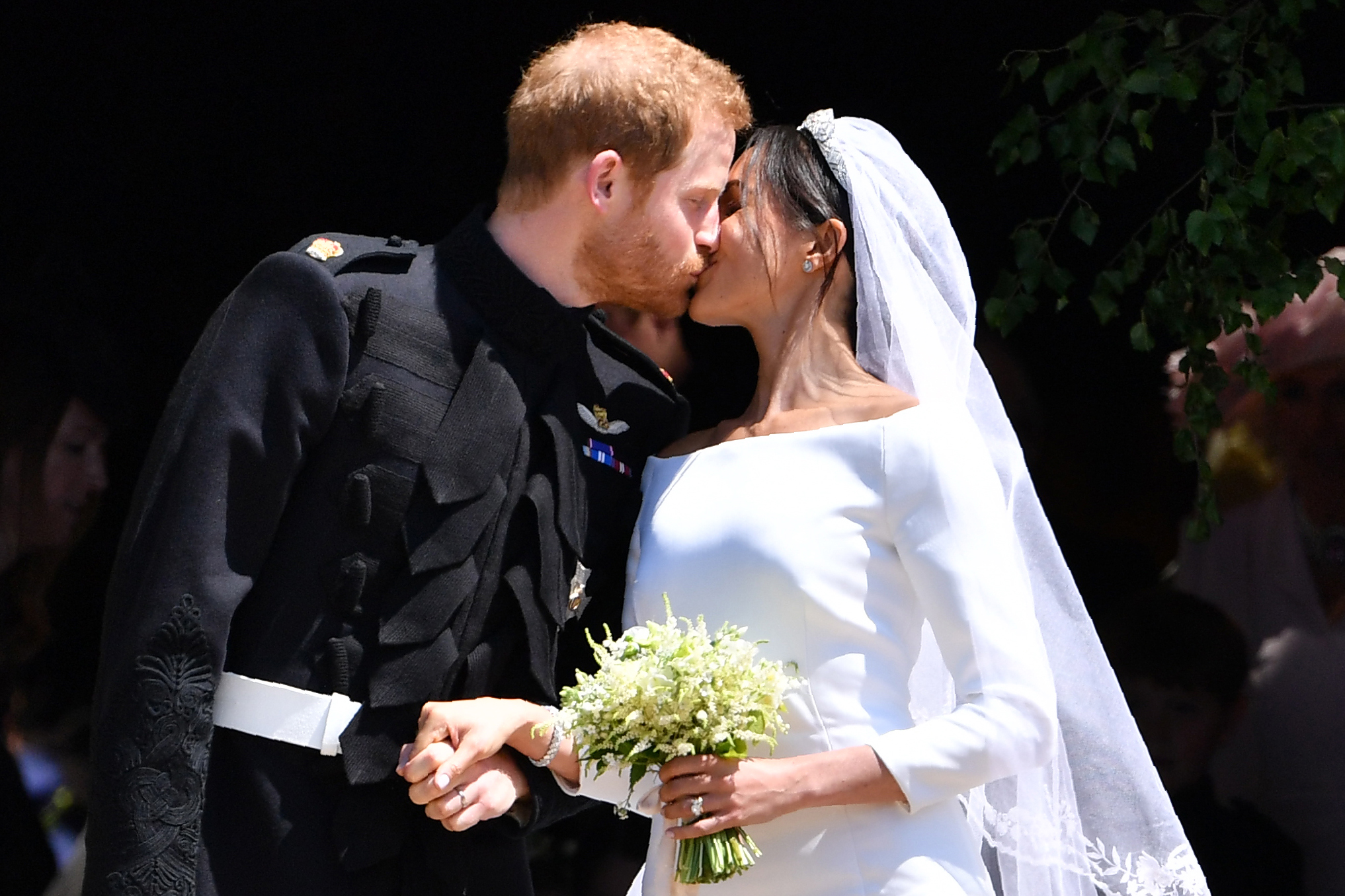Prince Harry and Meghan Markle on their wedding day. 