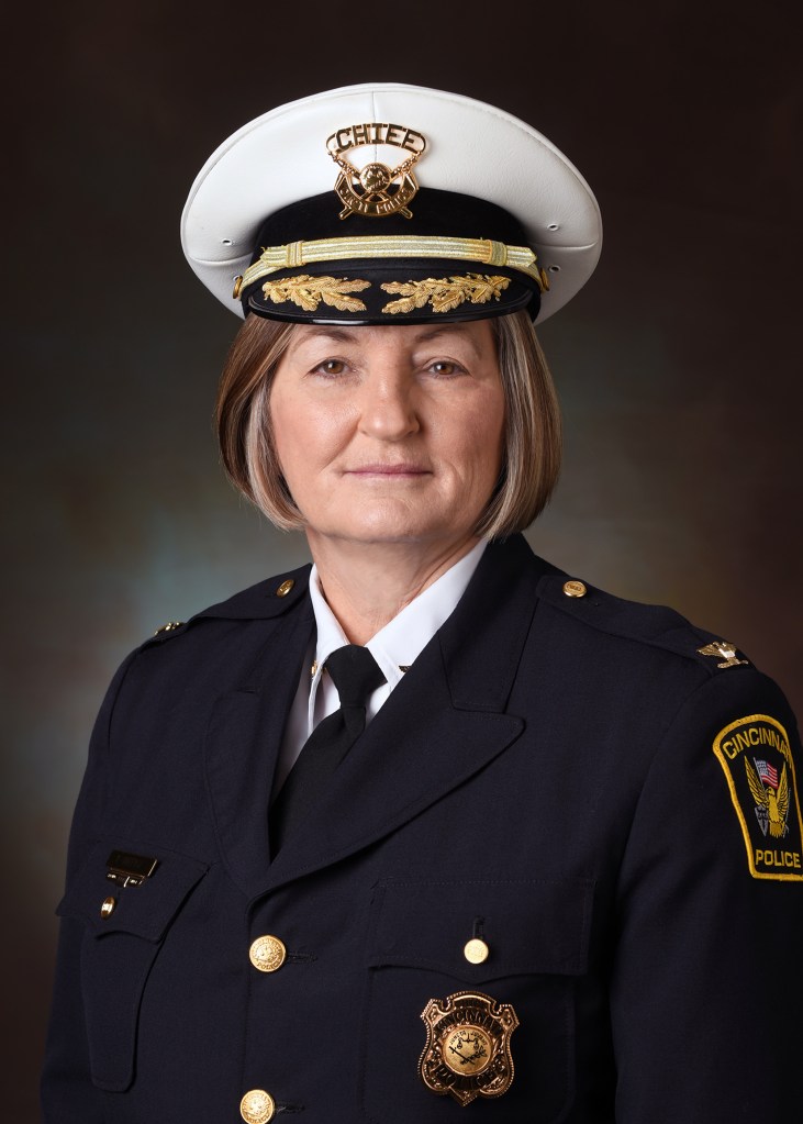 Portrait of Teresa A. Theetge, Cincinnati's 16th Police Chief.