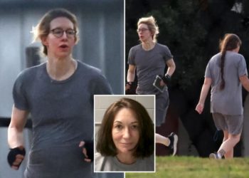 Theranos fraudster Elizabeth Holmes jogs at ‘Club Fed’ Texas prison where Ghislaine Maxwell moved: photos