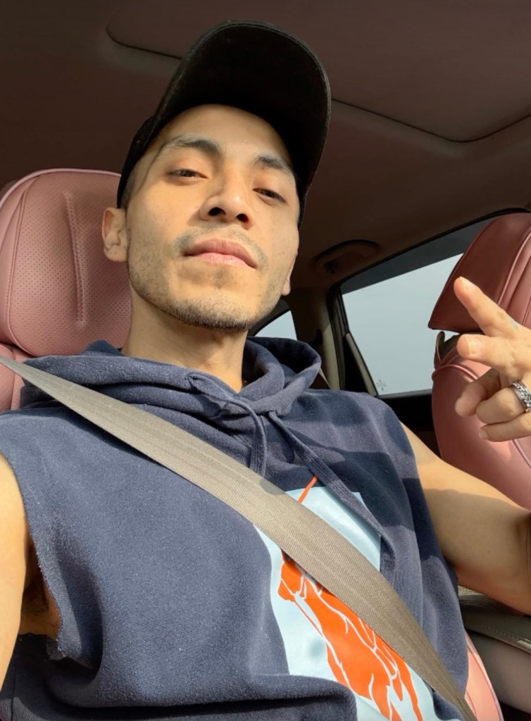 Selfie of Diego Sandoval-Nava in a car.
