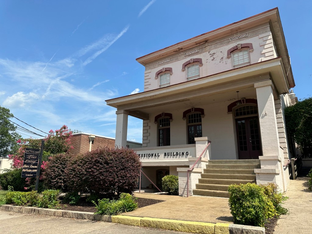 The Showcase Magazine office building in Danville, Virginia, where a city councilmember was attacked.