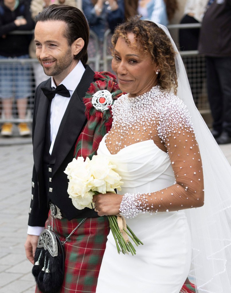 Mel B, and her husband hairdresser Rory McPhee at St Paul's Cathedral, London on July 5, 2025