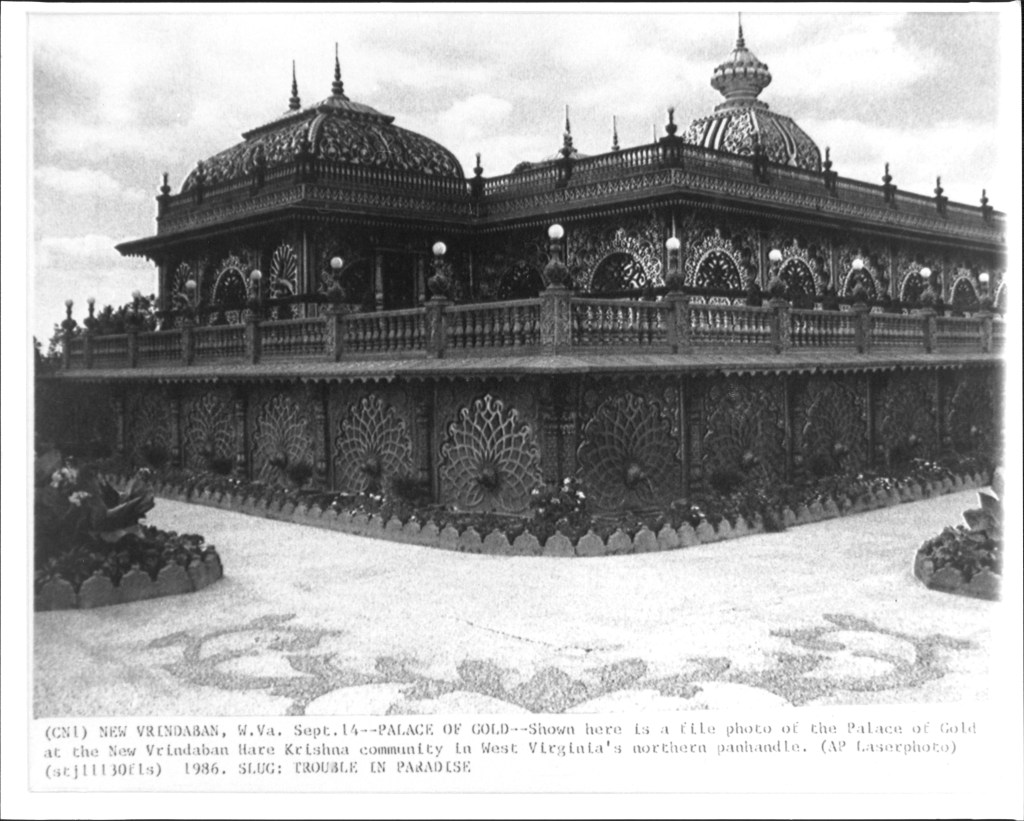 Photo of the Palace of Gold at the New Vrindaban Hare Krishna community in West Virginia.