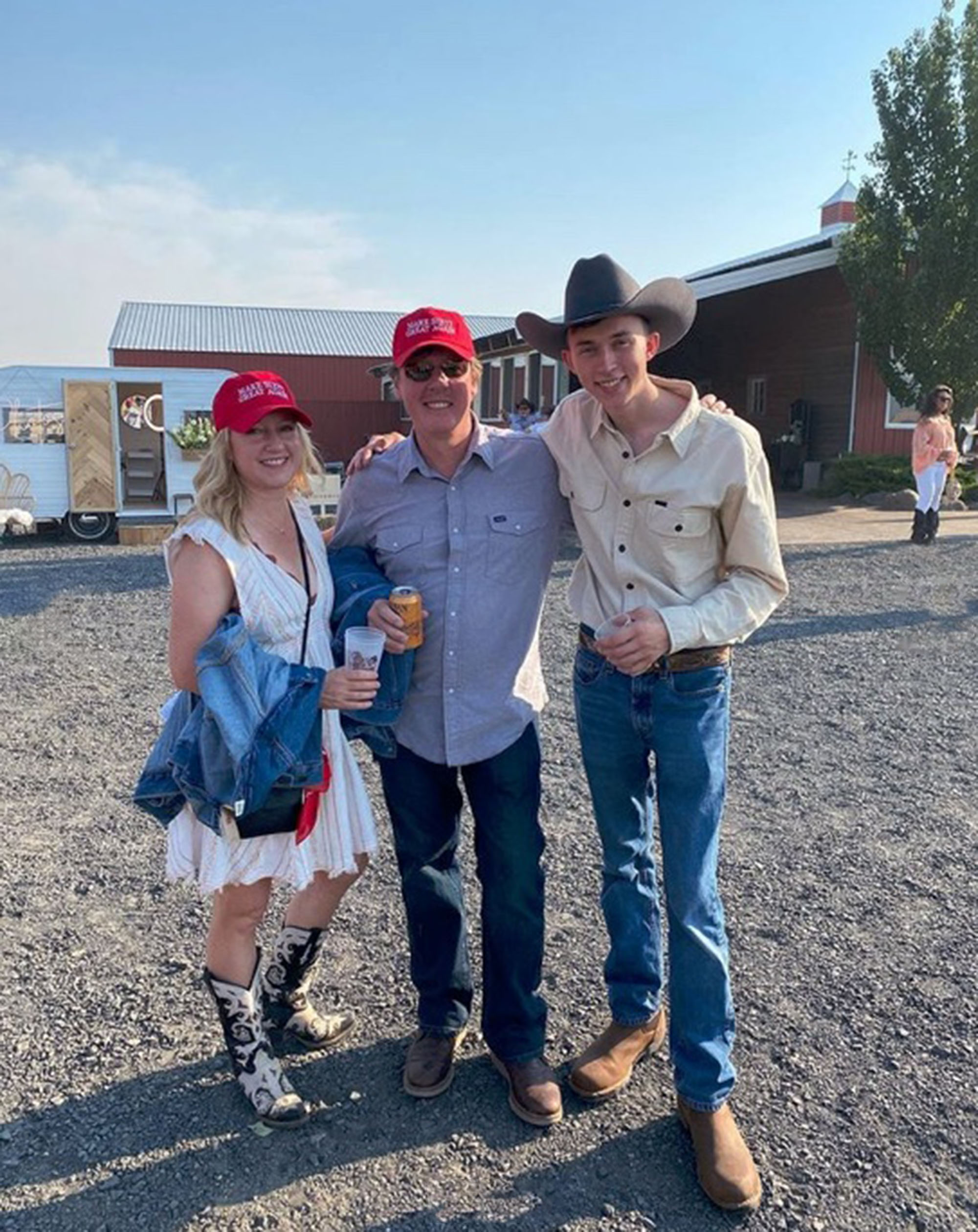 Sydney Sweeney's family at a hoedown