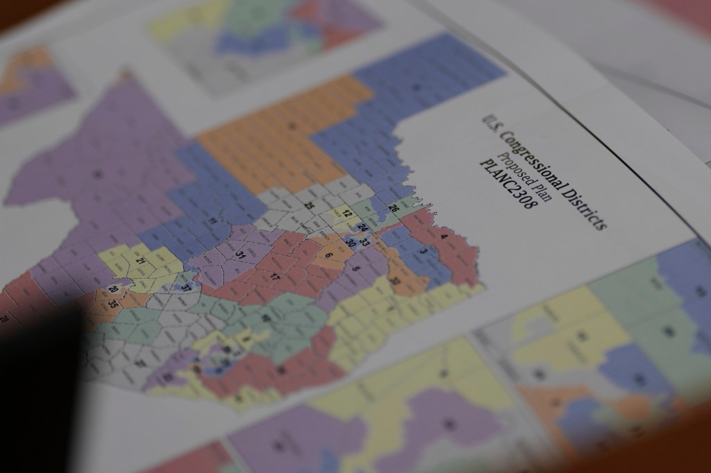 Map of proposed Texas congressional districts, Plan C2308.