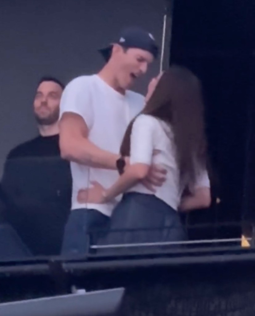 Ashton Kutcher and Mila Kunis at Backstreet Boys concert at the Sphere in Las Vegas