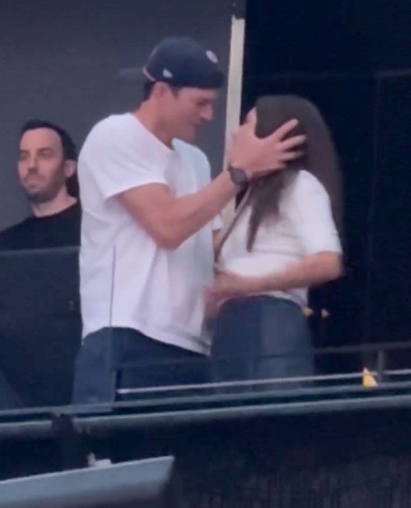 Ashton Kutcher and Mila Kunis at Backstreet Boys concert at the Sphere in Las Vegas