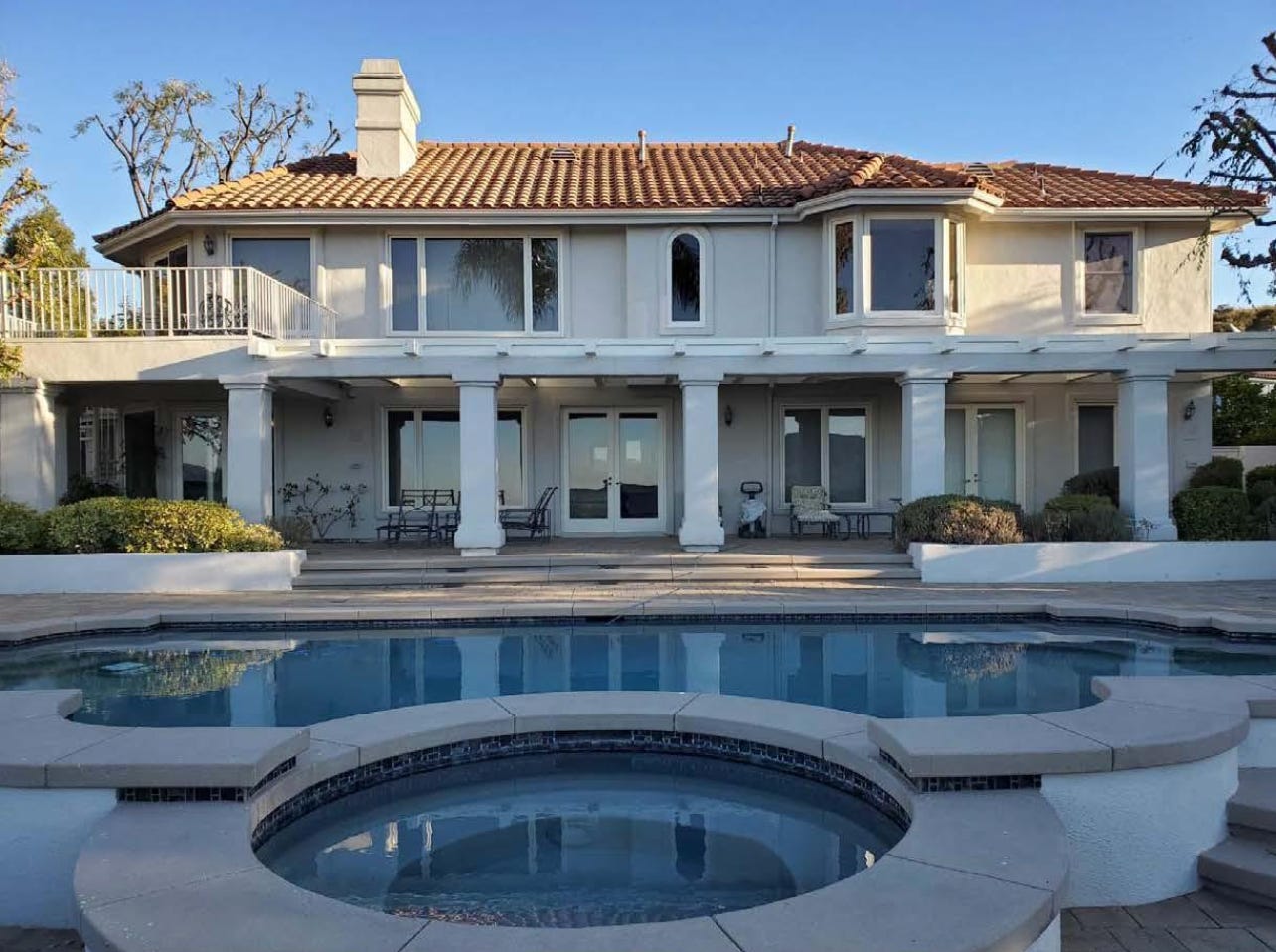 The back of Joel and Kathryn Friedman's Southern California home.