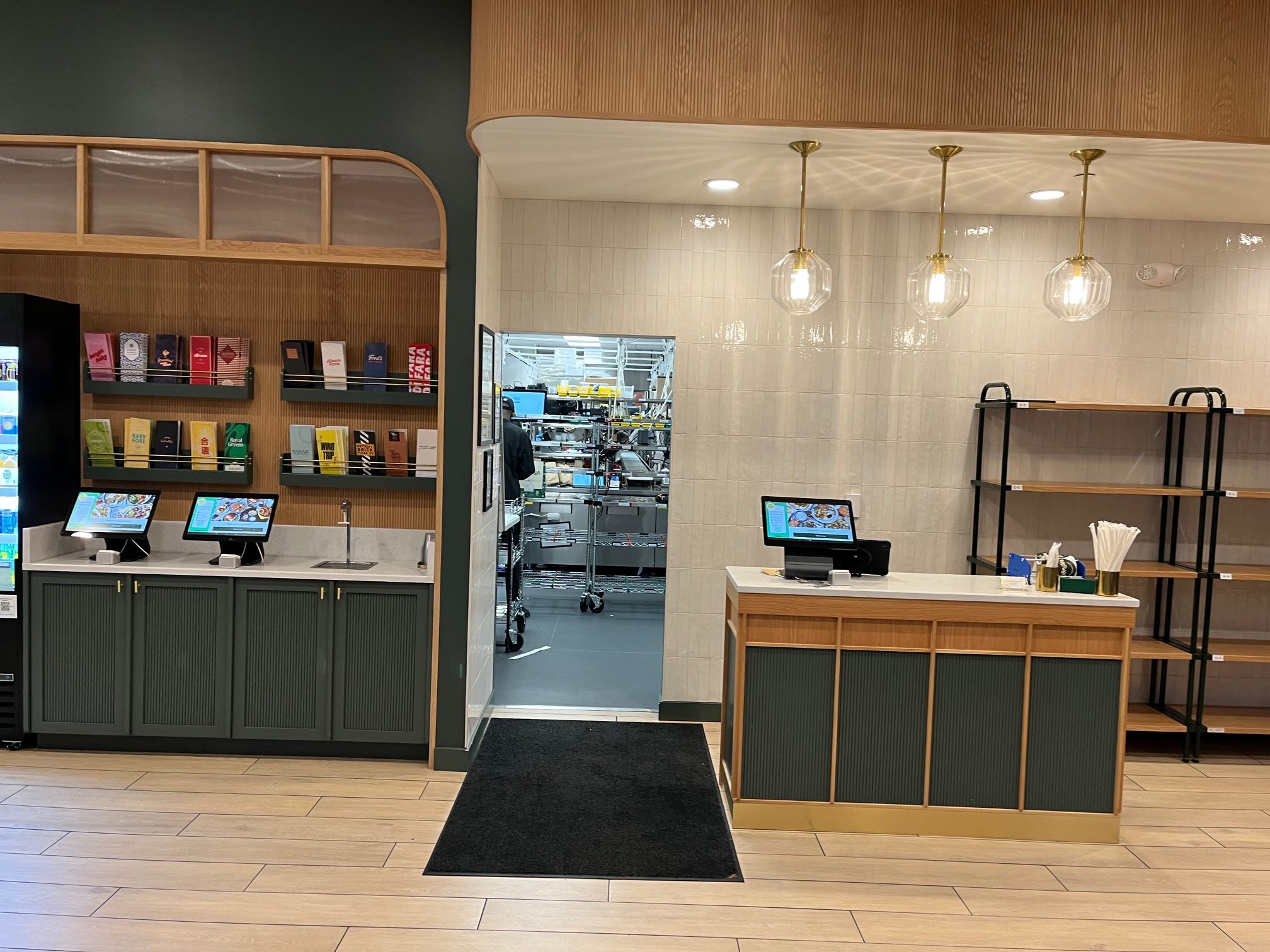 The order and pick-up area at Wonder on 14th Street