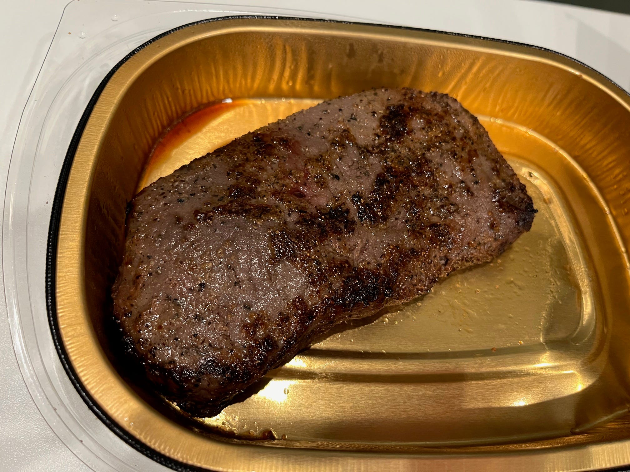 The Sirloin steak in a foil tray from Wonder