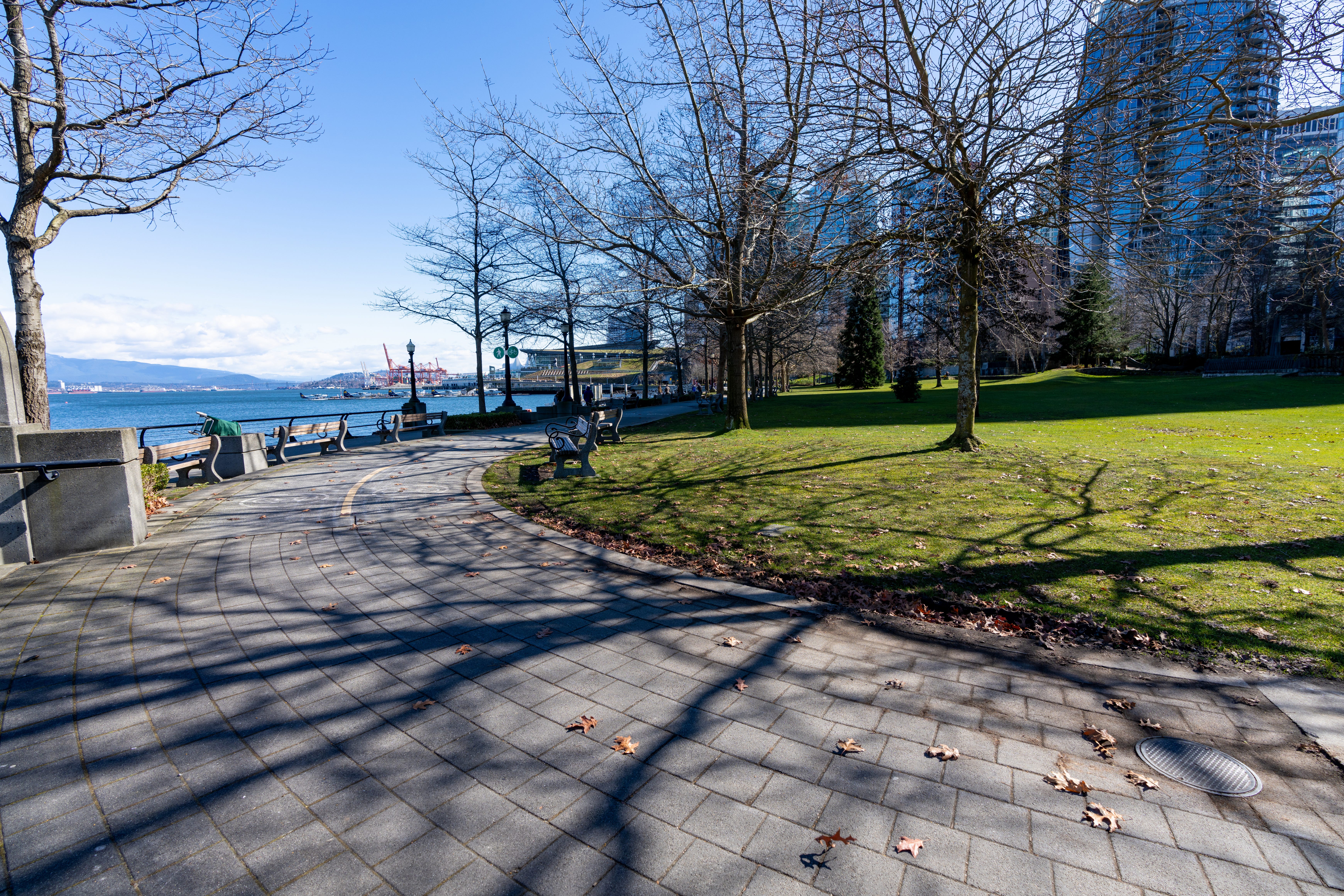 Harbour Green Park, on the Vancouver Harbour shore.