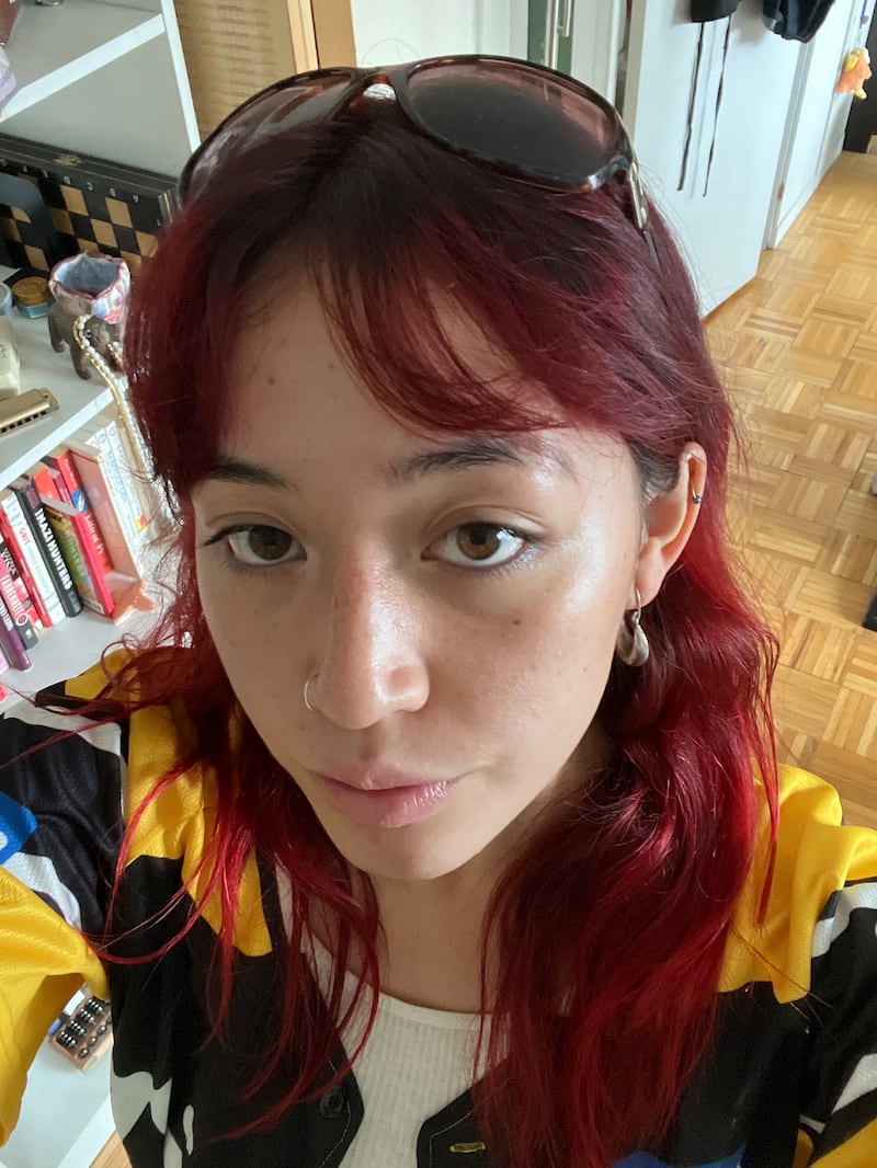 Amber's fixed hair.