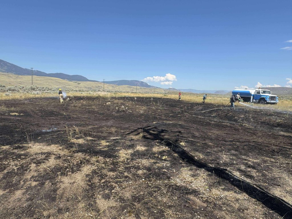 Responders dumped 4,800 gallons of water to extinguish the blaze.