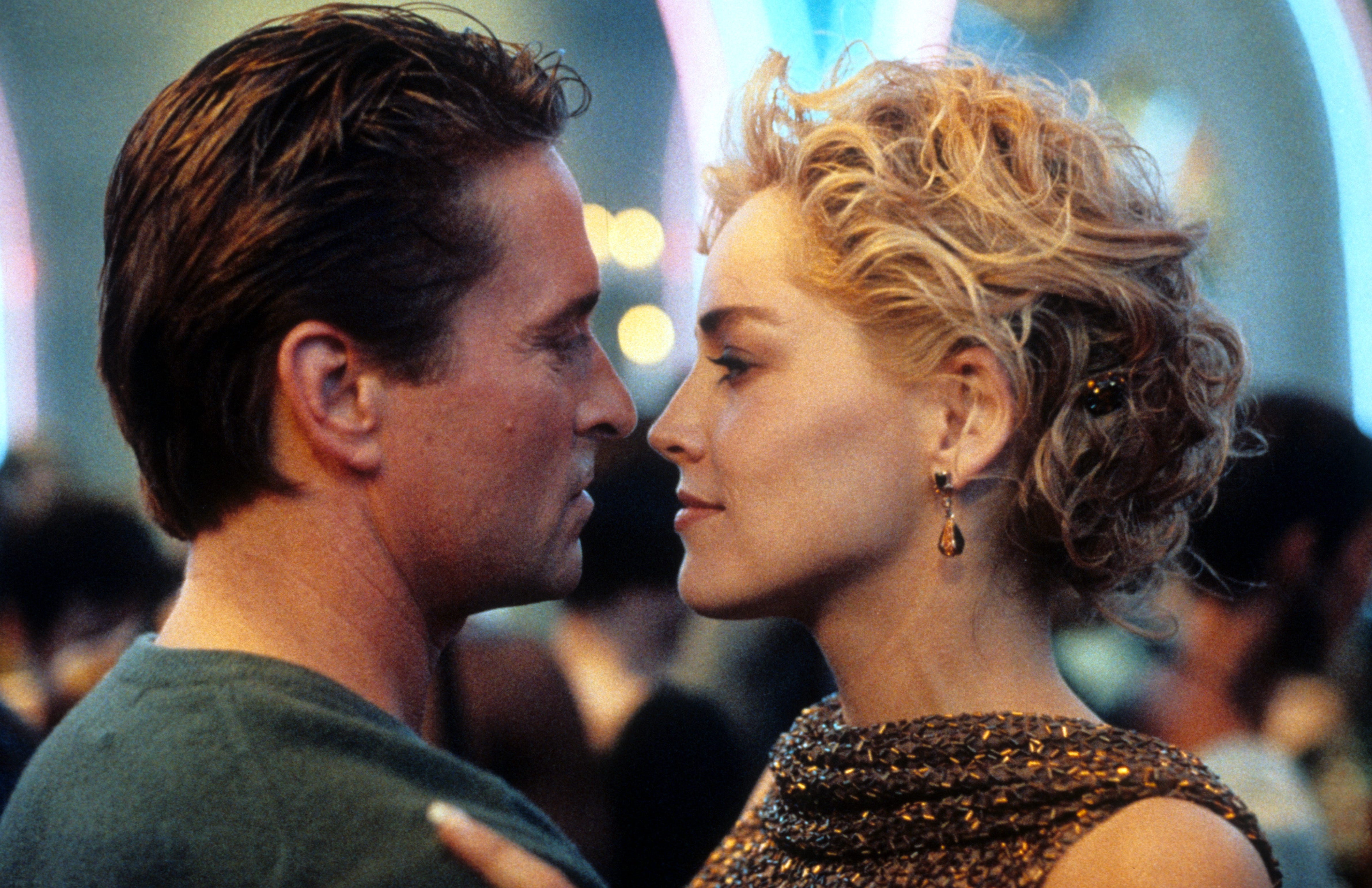 Michael Douglas and Sharon Stone dancing