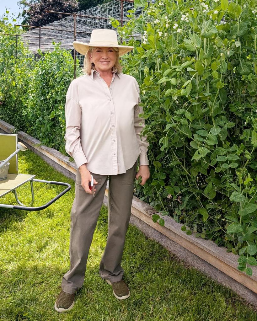 Martha Stewart in her garden
