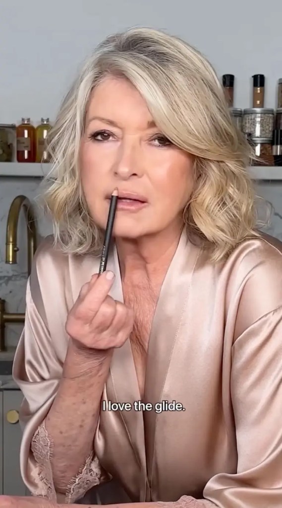 Martha Stewart with lip liner
