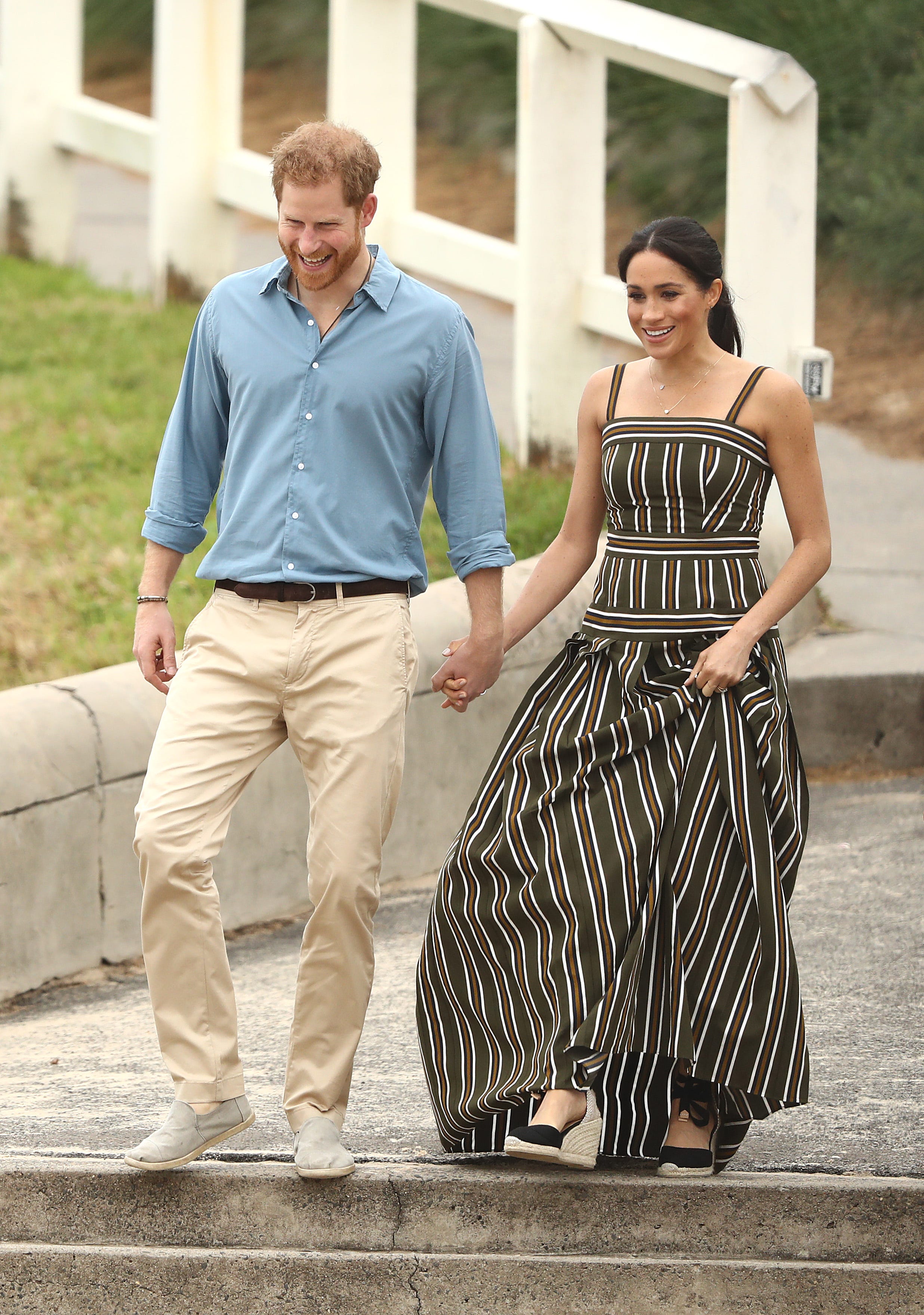 Prince Harry and Meghan Markle at Bondi Beach in Sydney in 2018.